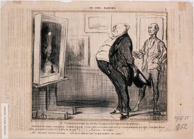 これらの良いパリジャン-ワークショップを訪れたプルードホーム氏… 作： Honoré Daumier